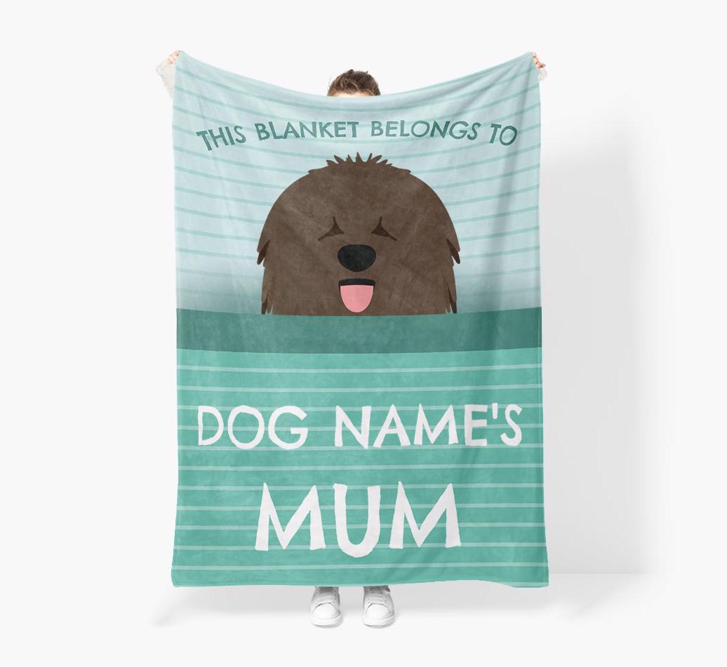 'This Blanket Belongs To...' - Personalized {breedFullName} Blanket: Premium Sherpa Fleece