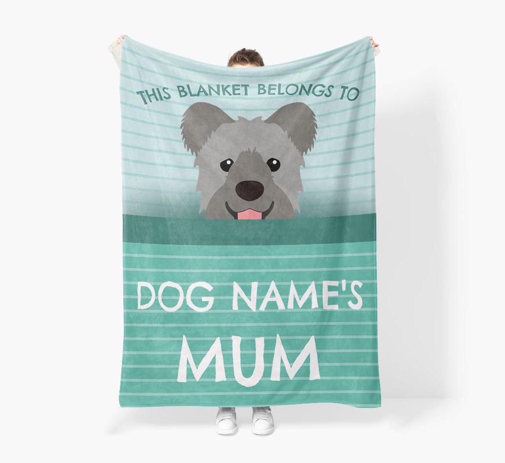 'This Blanket Belongs To...' - Personalized {breedFullName} Blanket: Premium Sherpa Fleece