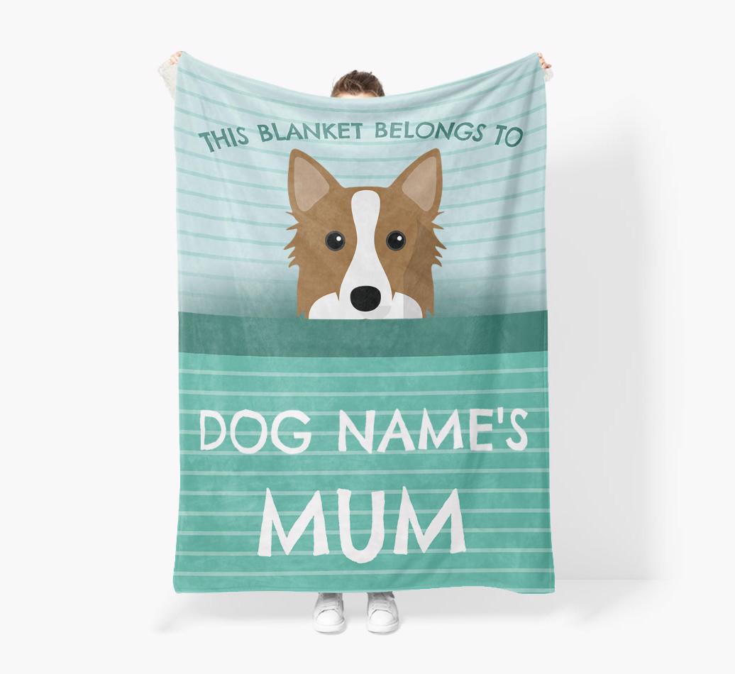 'This Blanket Belongs To...' - Personalized {breedFullName} Blanket: Premium Sherpa Fleece