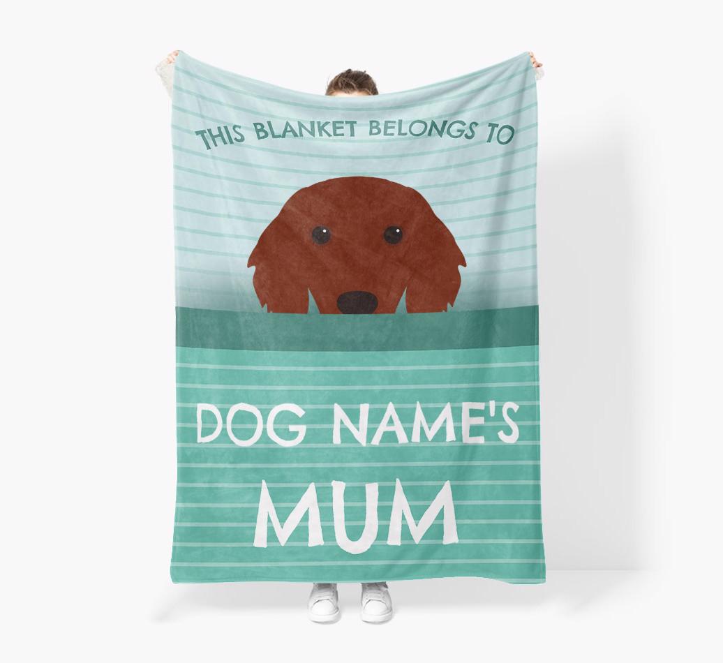 'This Blanket Belongs To...' - Personalized {breedFullName} Blanket: Premium Sherpa Fleece