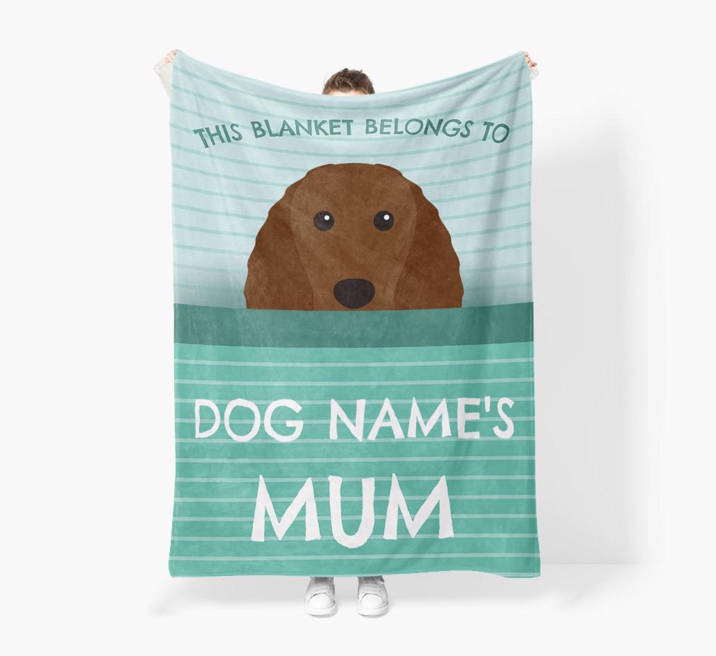 'This Blanket Belongs To...' - Personalized {breedFullName} Blanket: Premium Sherpa Fleece