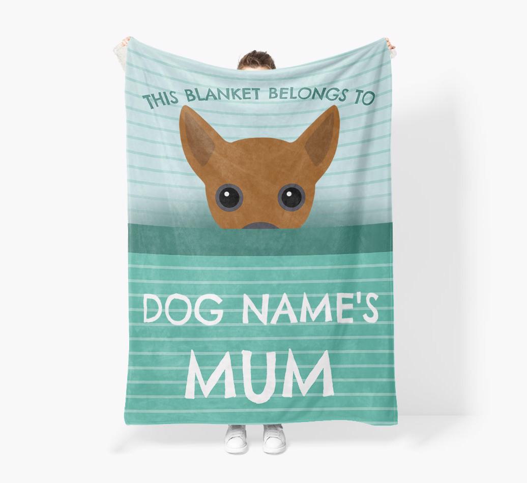 'This Blanket Belongs To...' - Personalized {breedFullName} Blanket: Premium Sherpa Fleece