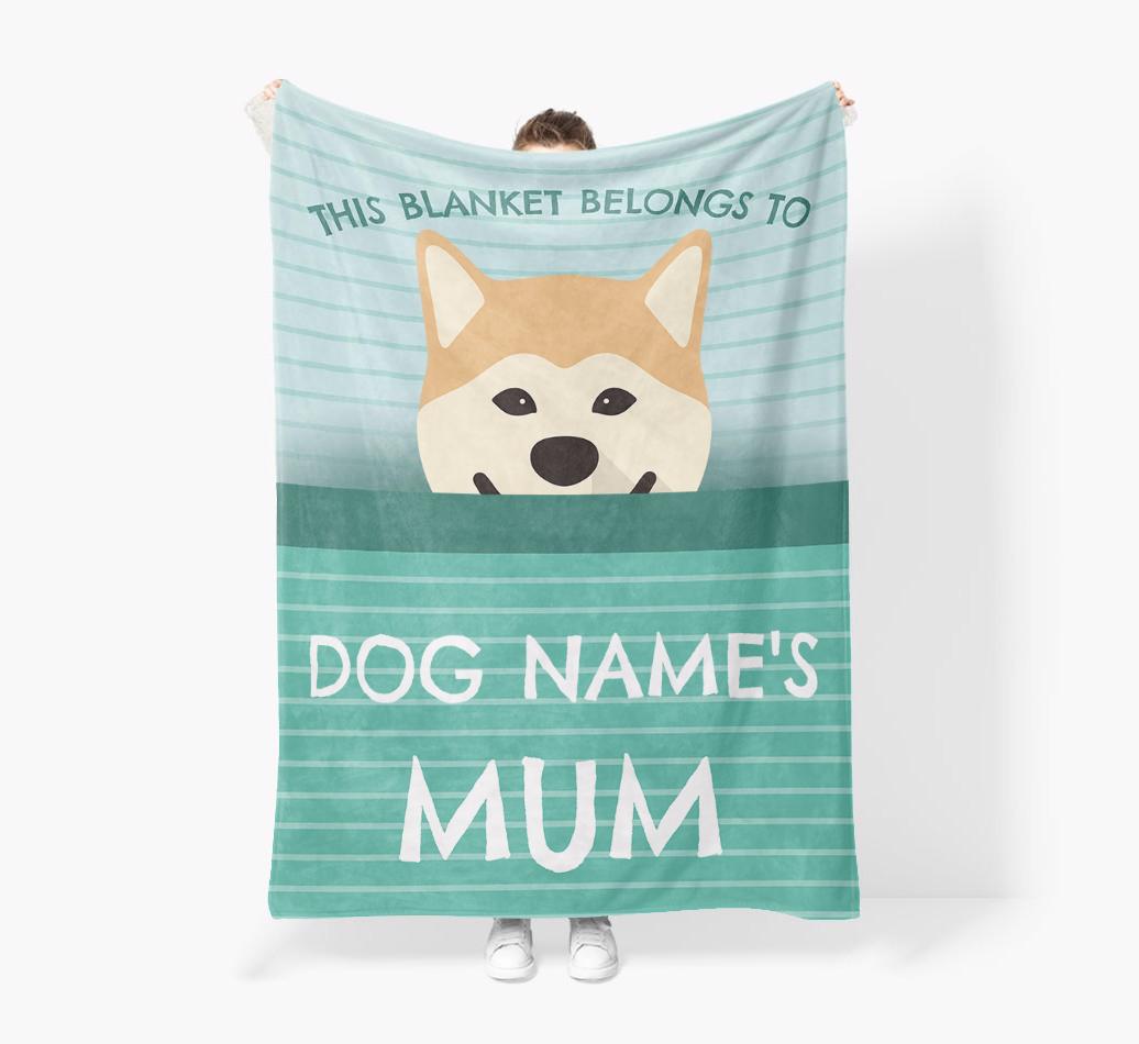 'This Blanket Belongs To...' - Personalized {breedFullName} Blanket: Premium Sherpa Fleece