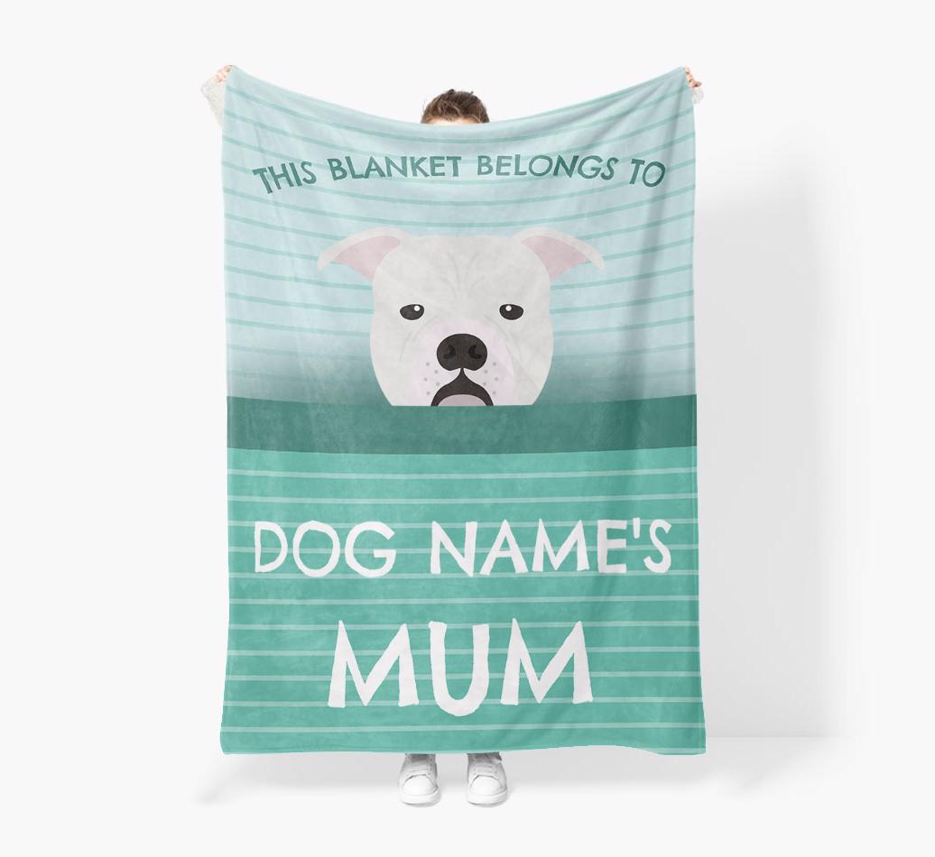 'This Blanket Belongs To...' - Personalized {breedFullName} Blanket: Premium Sherpa Fleece