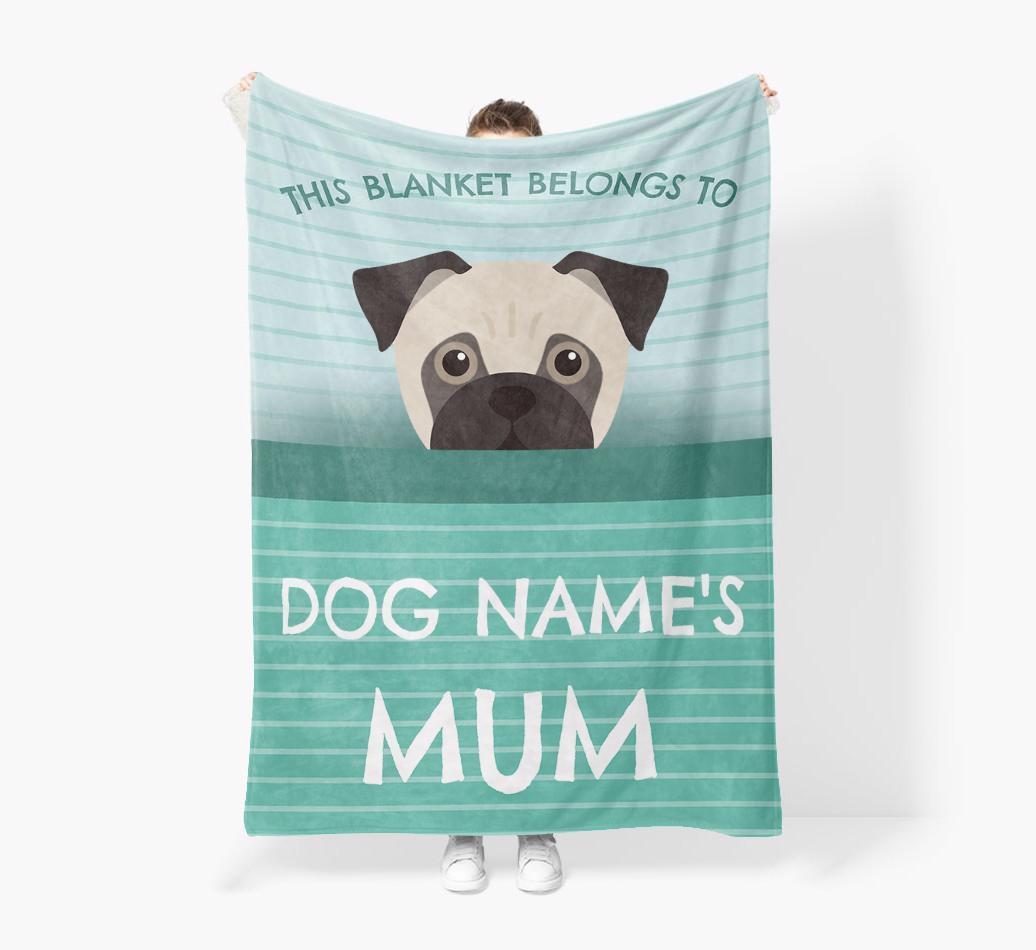 'This Blanket Belongs To...' - Personalized {breedFullName} Blanket: Premium Sherpa Fleece