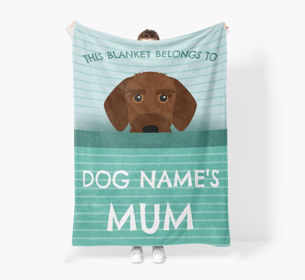 'This Blanket Belongs To...' - Personalized {breedFullName} Blanket: Premium Sherpa Fleece