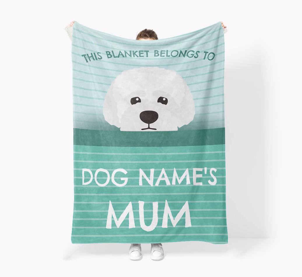 'This Blanket Belongs To...' - Personalized {breedFullName} Blanket: Premium Sherpa Fleece