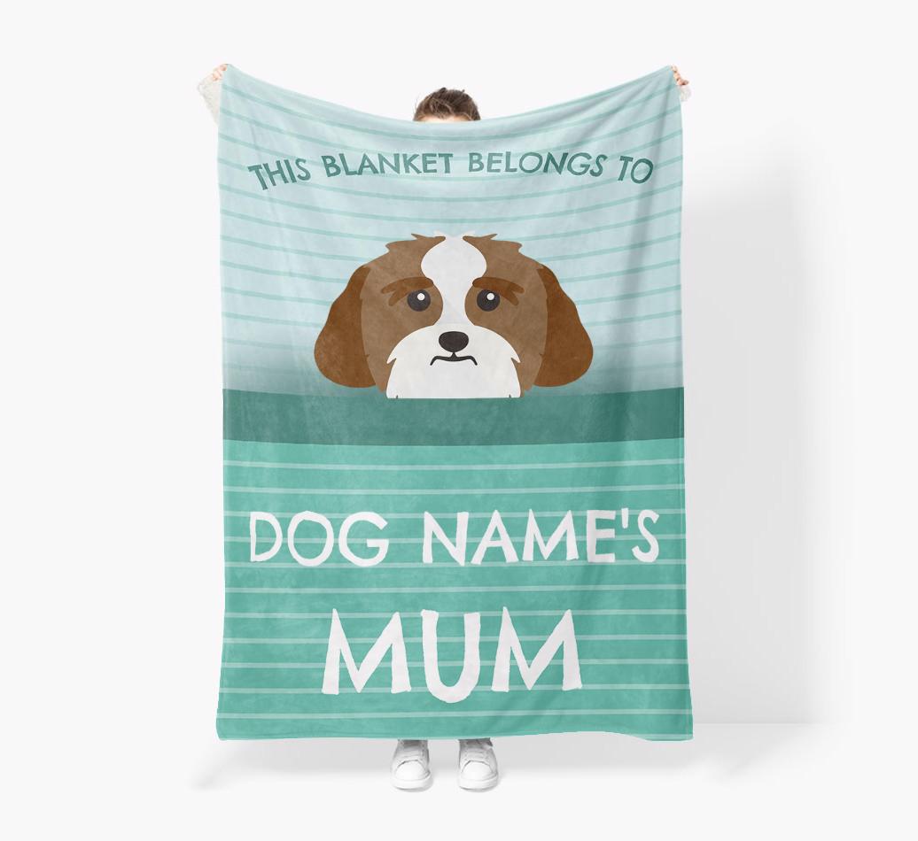 'This Blanket Belongs To...' - Personalized {breedFullName} Blanket: Premium Sherpa Fleece