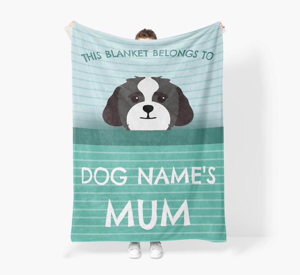 'This Blanket Belongs To...' - Personalized {breedFullName} Blanket: Premium Sherpa Fleece