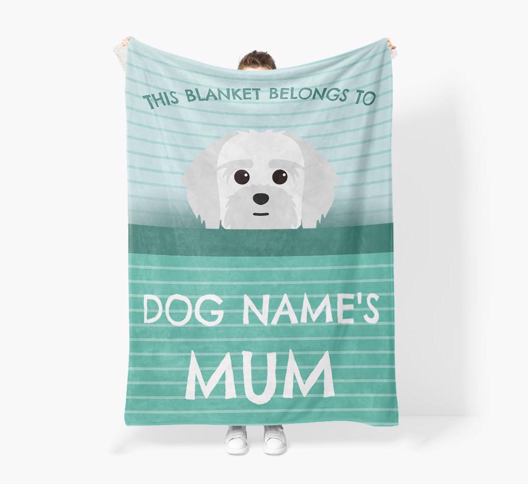 'This Blanket Belongs To...' - Personalized {breedFullName} Blanket: Premium Sherpa Fleece