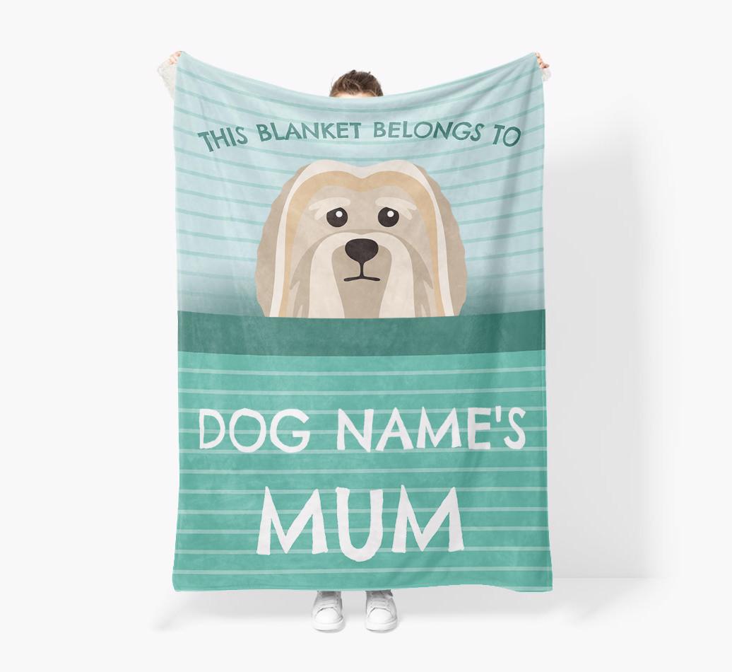 'This Blanket Belongs To...' - Personalized {breedFullName} Blanket: Premium Sherpa Fleece