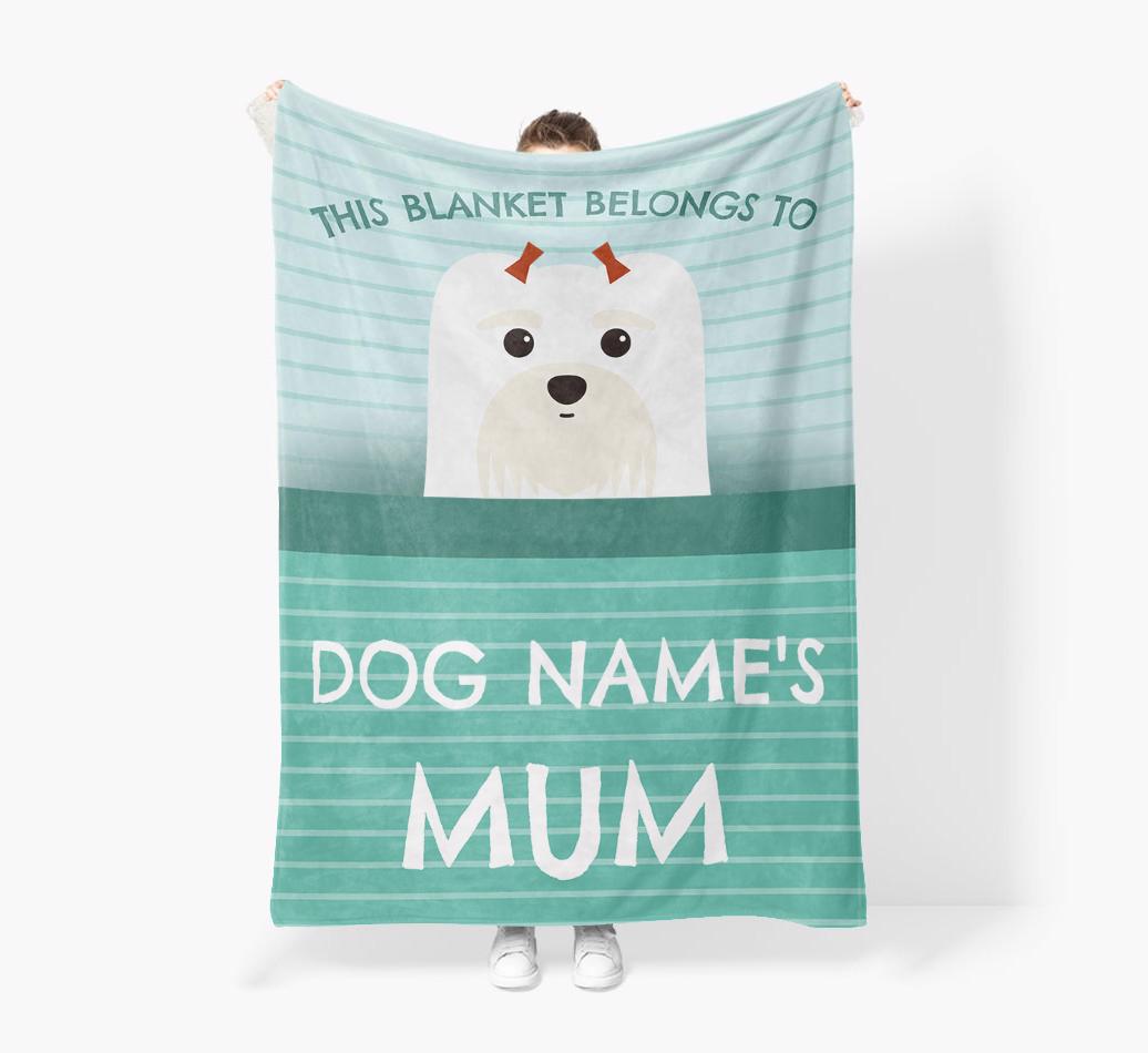 'This Blanket Belongs To...' - Personalized {breedFullName} Blanket: Premium Sherpa Fleece