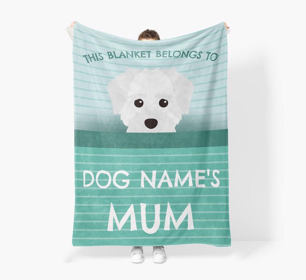 'This Blanket Belongs To...' - Personalized {breedFullName} Blanket: Premium Sherpa Fleece