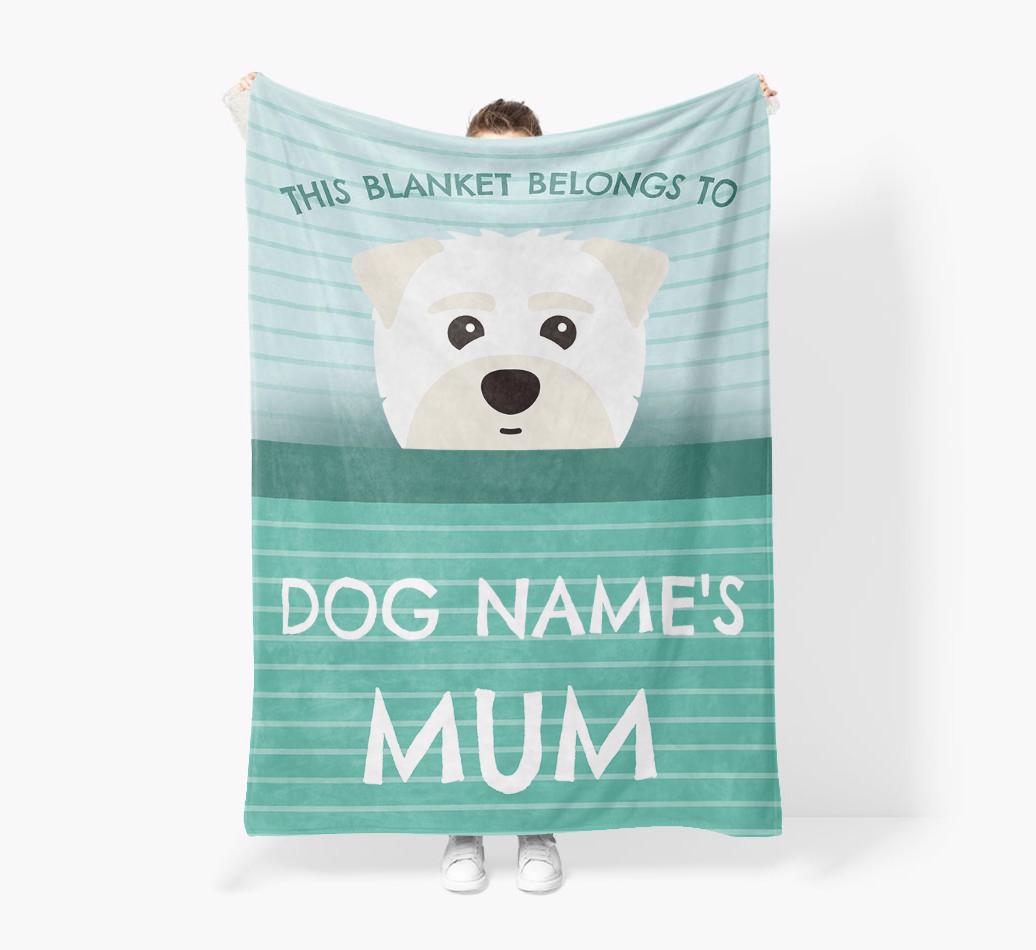 'This Blanket Belongs To...' - Personalized {breedFullName} Blanket: Premium Sherpa Fleece