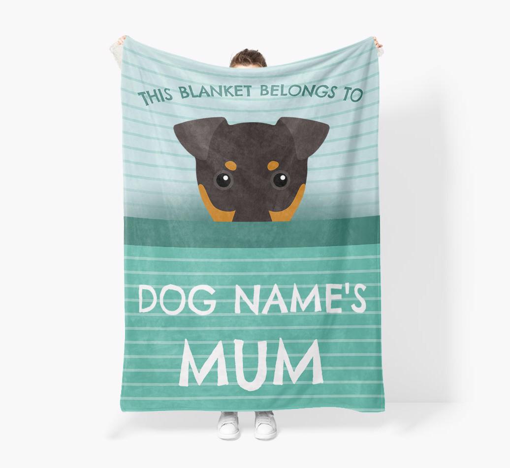 'This Blanket Belongs To...' - Personalized {breedFullName} Blanket: Premium Sherpa Fleece