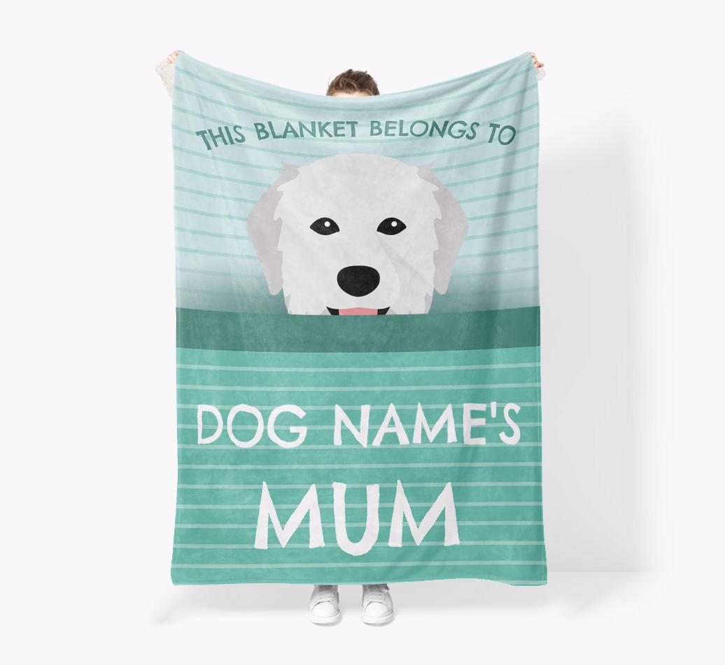 'This Blanket Belongs To...' - Personalized {breedFullName} Blanket: Premium Sherpa Fleece