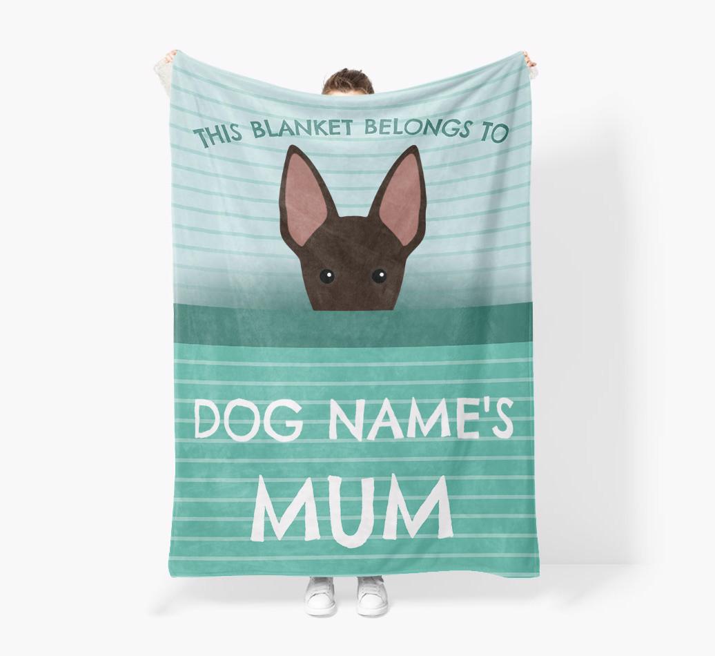 'This Blanket Belongs To...' - Personalized {breedFullName} Blanket: Premium Sherpa Fleece