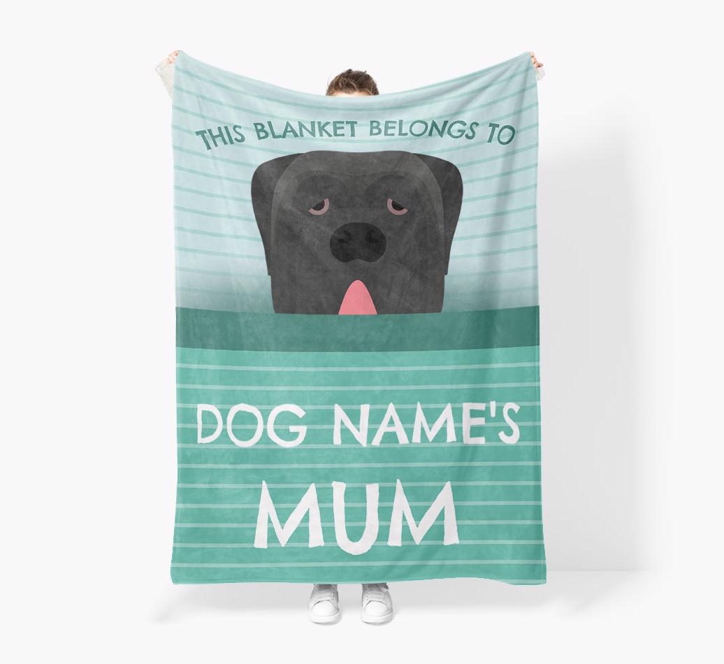'This Blanket Belongs To...' - Personalized {breedFullName} Blanket: Premium Sherpa Fleece