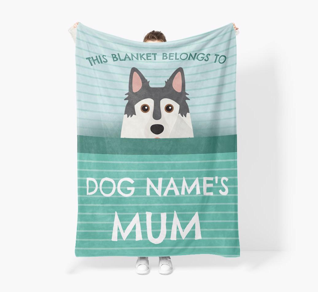 'This Blanket Belongs To...' - Personalized {breedFullName} Blanket: Premium Sherpa Fleece