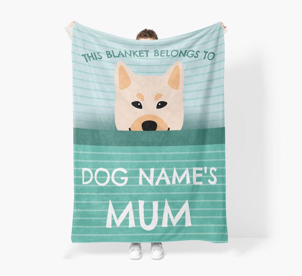 'This Blanket Belongs To...' - Personalized {breedFullName} Blanket: Premium Sherpa Fleece