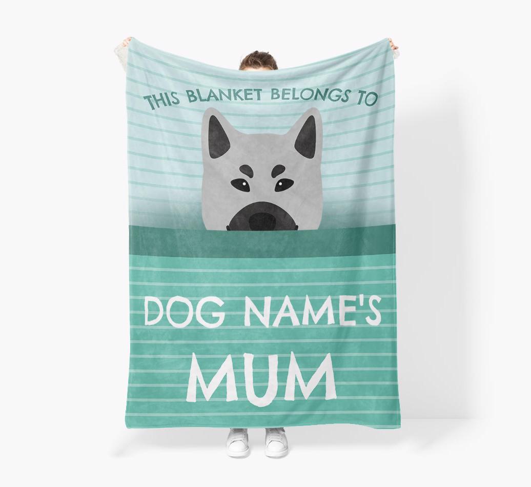 'This Blanket Belongs To...' - Personalized {breedFullName} Blanket: Premium Sherpa Fleece