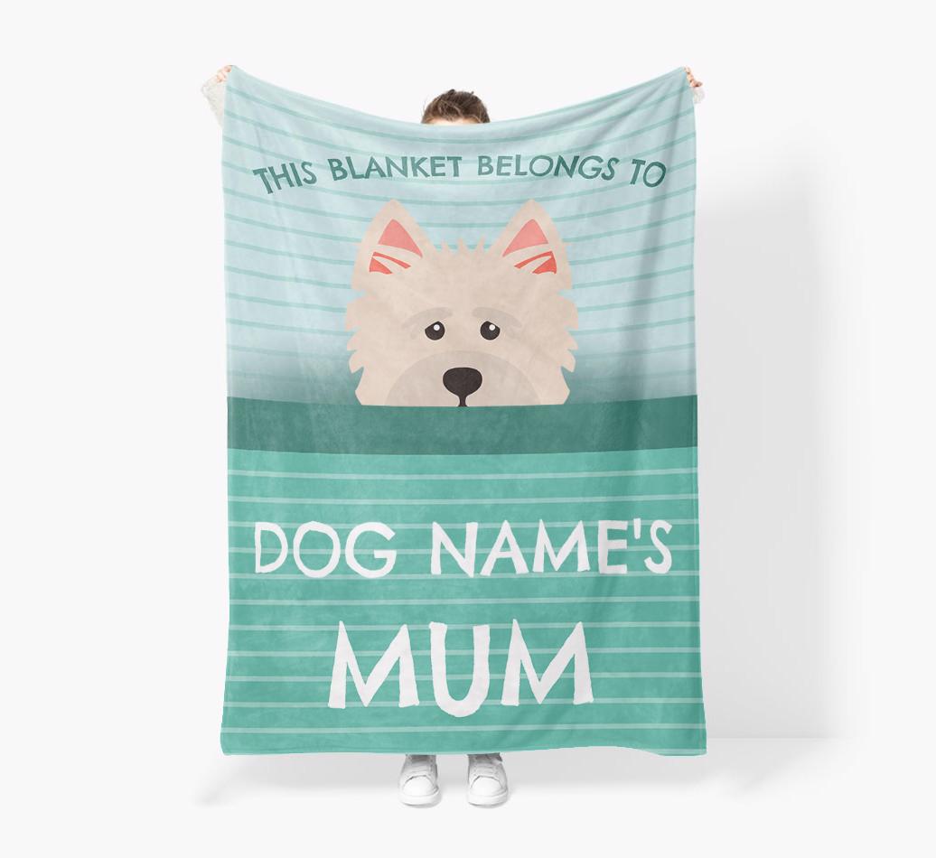 'This Blanket Belongs To...' - Personalized {breedFullName} Blanket: Premium Sherpa Fleece