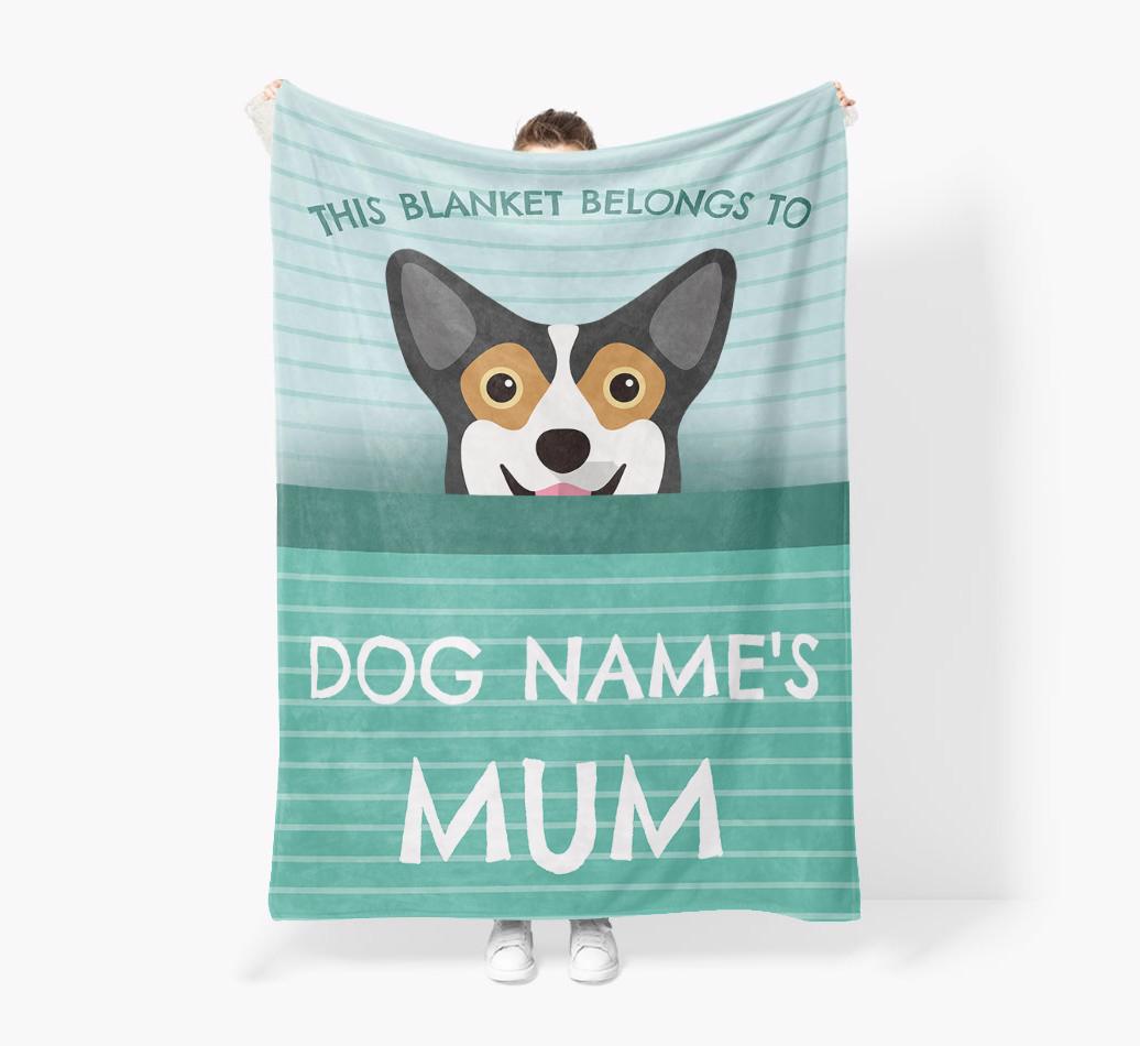'This Blanket Belongs To...' - Personalized {breedFullName} Blanket: Premium Sherpa Fleece