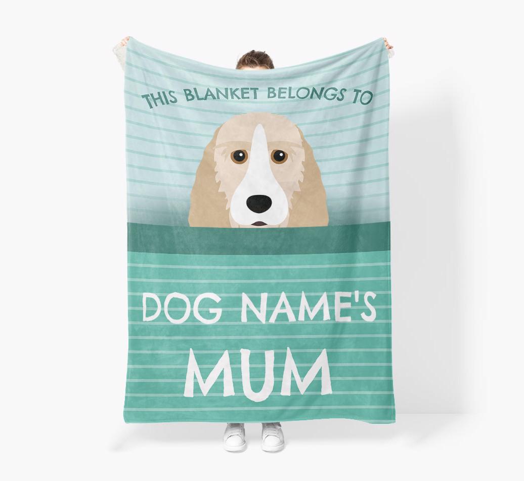 'This Blanket Belongs To...' - Personalized {breedFullName} Blanket: Premium Sherpa Fleece