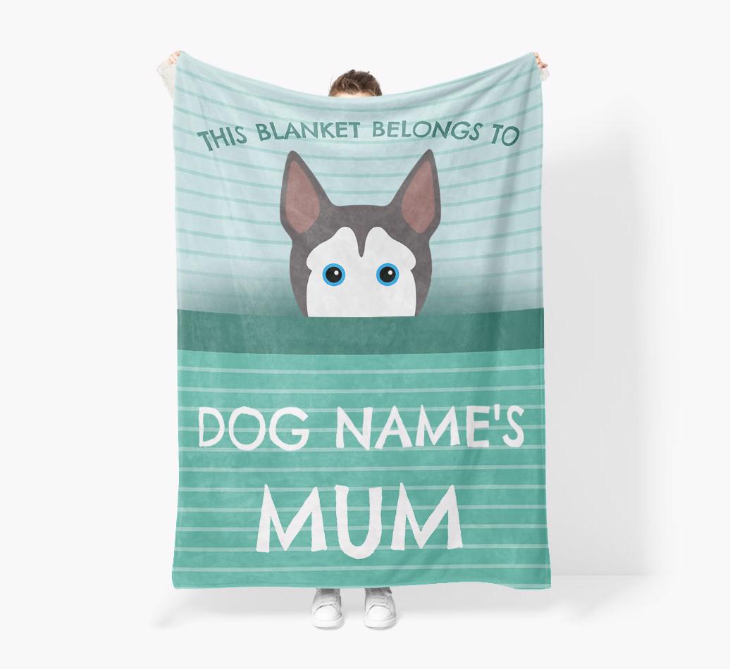 'This Blanket Belongs To...' - Personalized {breedFullName} Blanket: Premium Sherpa Fleece