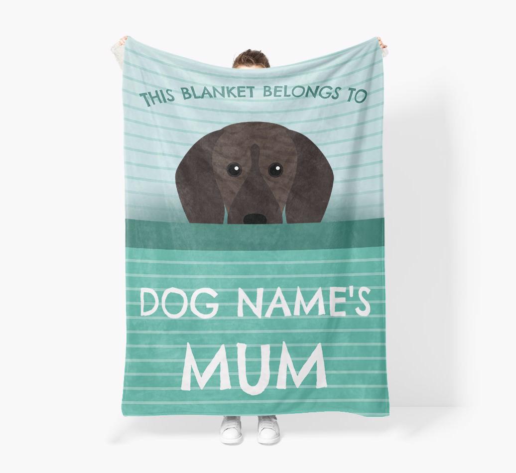 'This Blanket Belongs To...' - Personalized {breedFullName} Blanket: Premium Sherpa Fleece