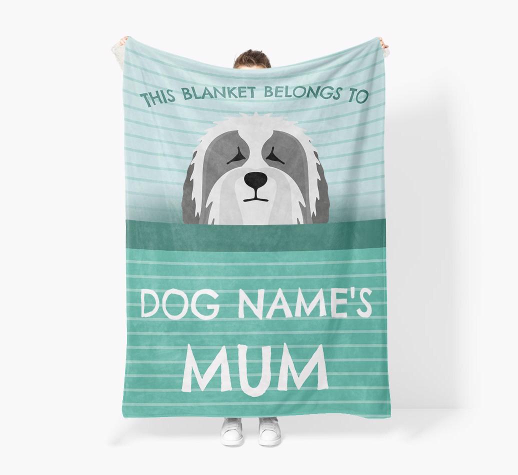 'This Blanket Belongs To...' - Personalized {breedFullName} Blanket: Premium Sherpa Fleece