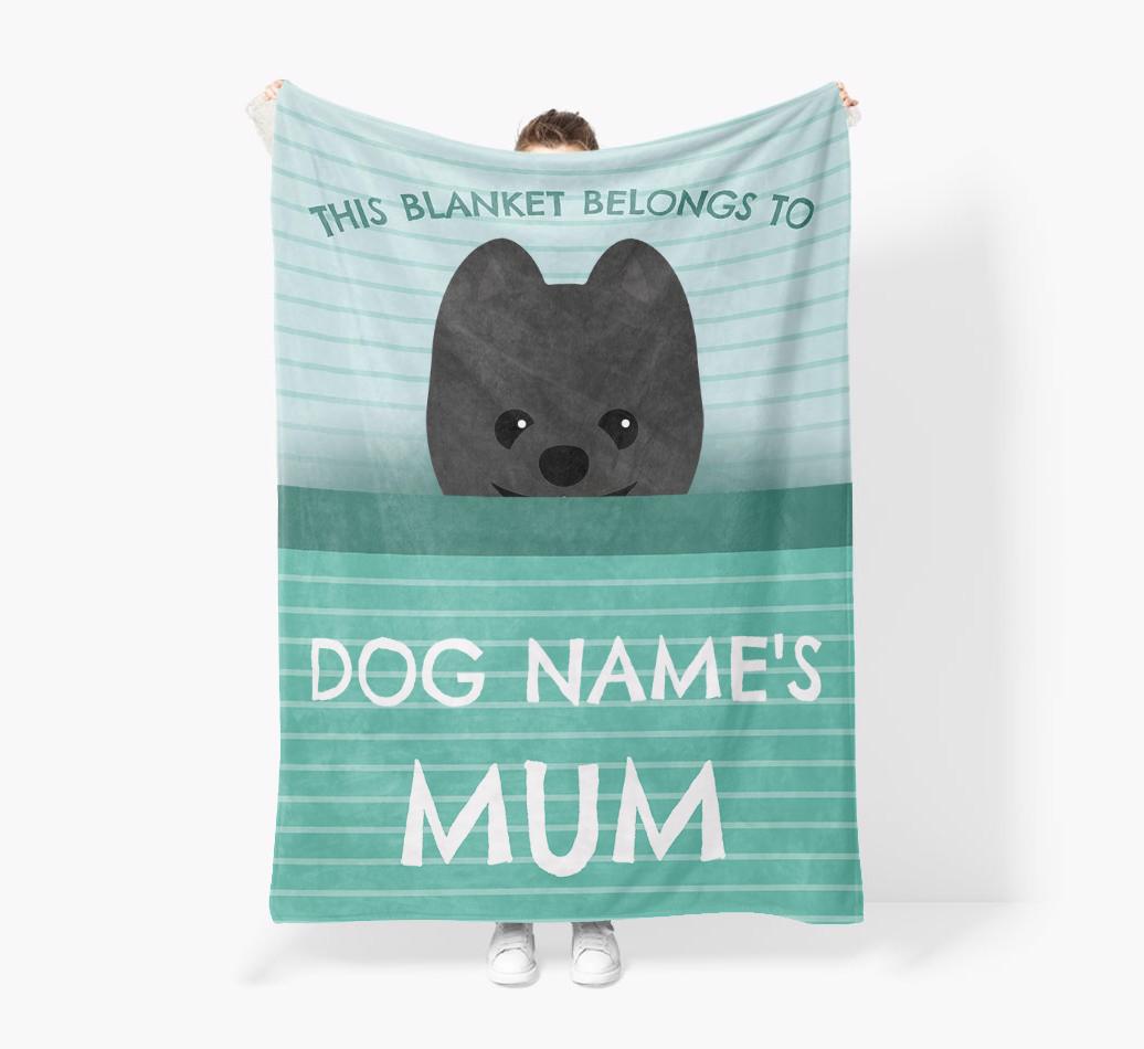 'This Blanket Belongs To...' - Personalized {breedFullName} Blanket: Premium Sherpa Fleece
