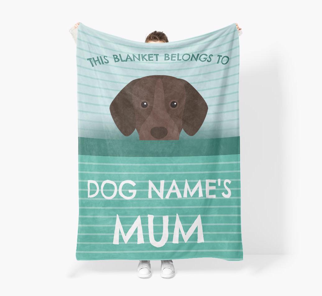 'This Blanket Belongs To...' - Personalized {breedFullName} Blanket: Premium Sherpa Fleece