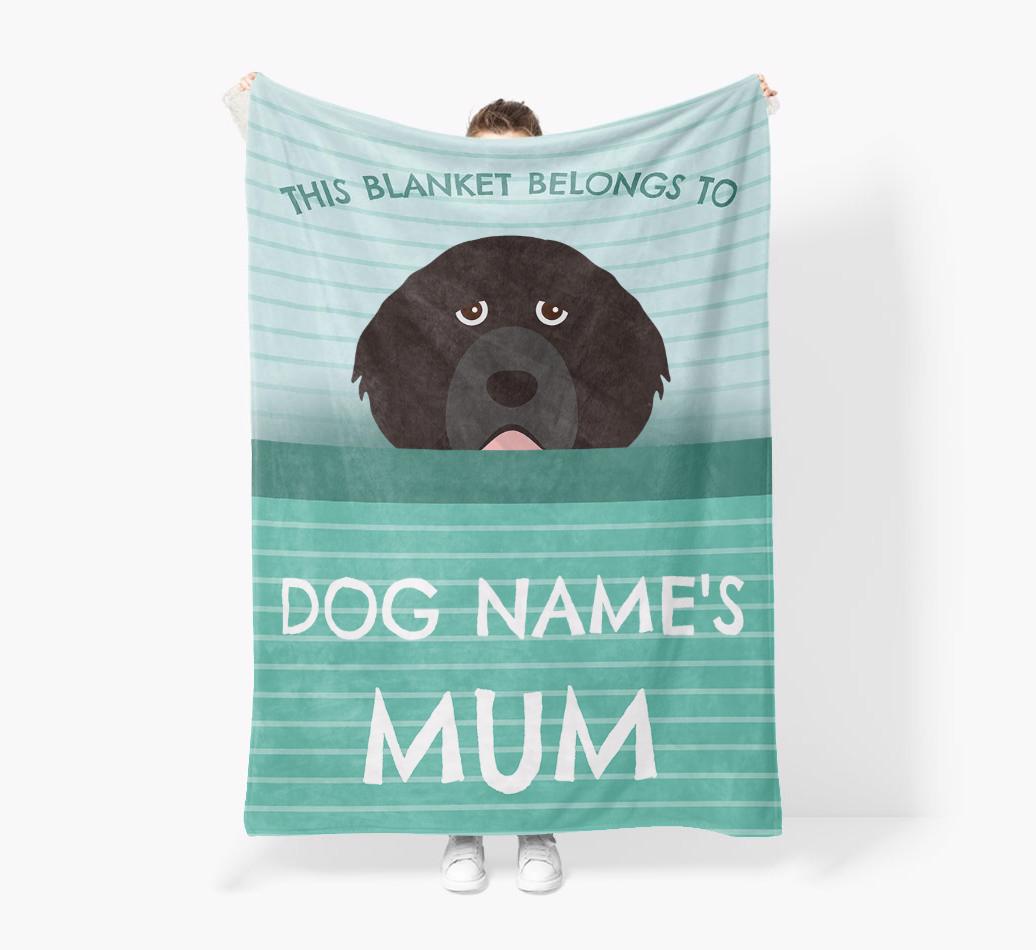 'This Blanket Belongs To...' - Personalized {breedFullName} Blanket: Premium Sherpa Fleece