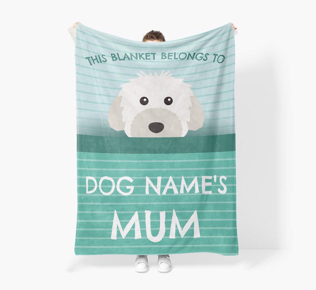 'This Blanket Belongs To...' - Personalized {breedFullName} Blanket: Premium Sherpa Fleece