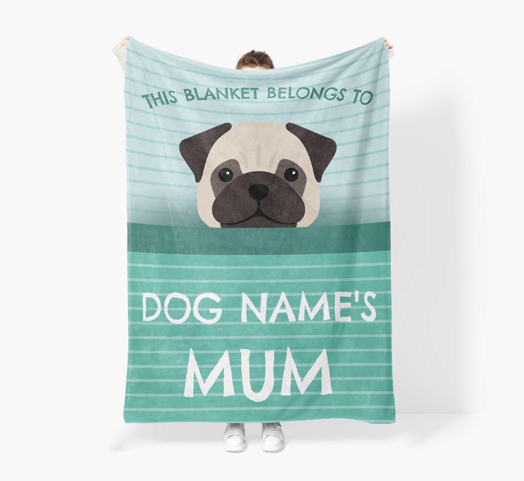 'This Blanket Belongs To...' - Personalized {breedFullName} Blanket: Premium Sherpa Fleece