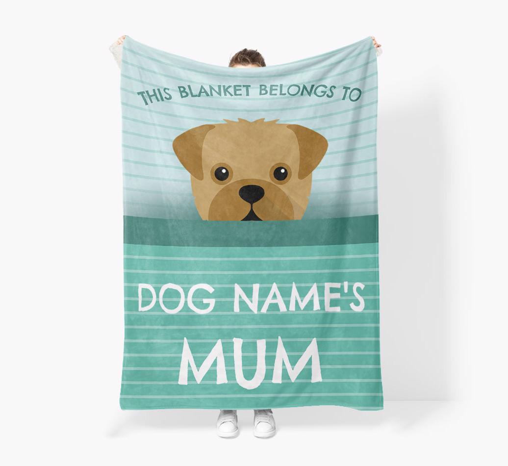 'This Blanket Belongs To...' - Personalized {breedFullName} Blanket: Premium Sherpa Fleece