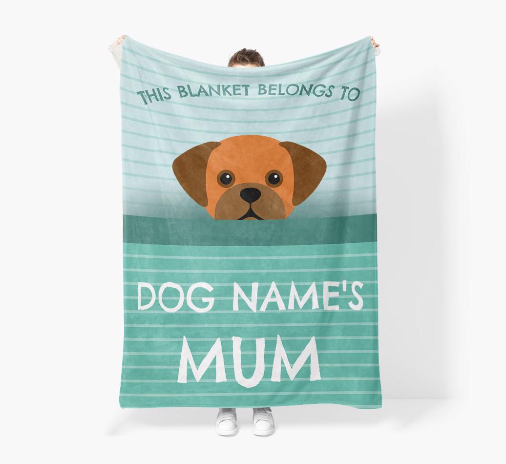 'This Blanket Belongs To...' - Personalized {breedFullName} Blanket: Premium Sherpa Fleece