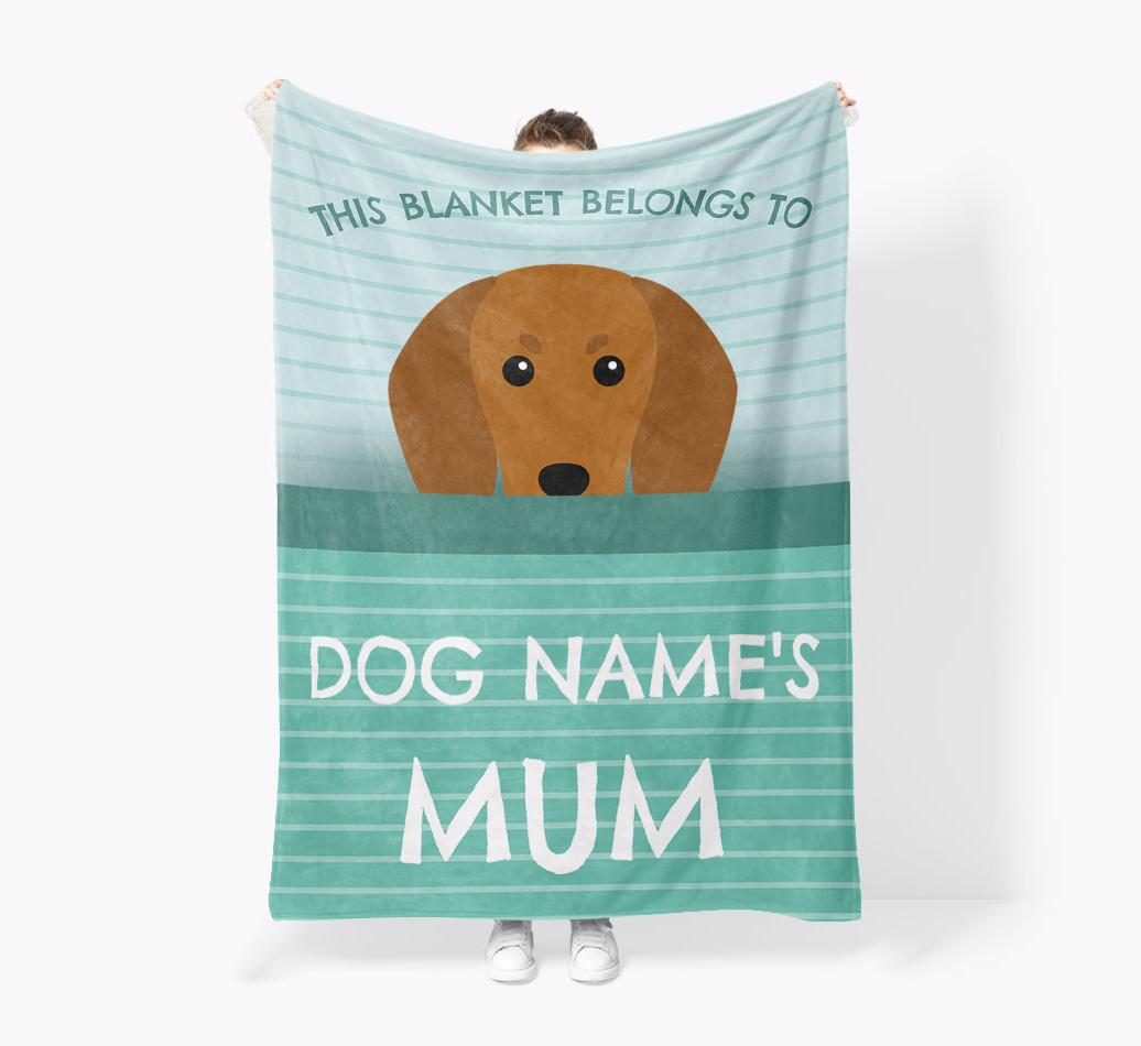 'This Blanket Belongs To...' - Personalized {breedFullName} Blanket: Premium Sherpa Fleece