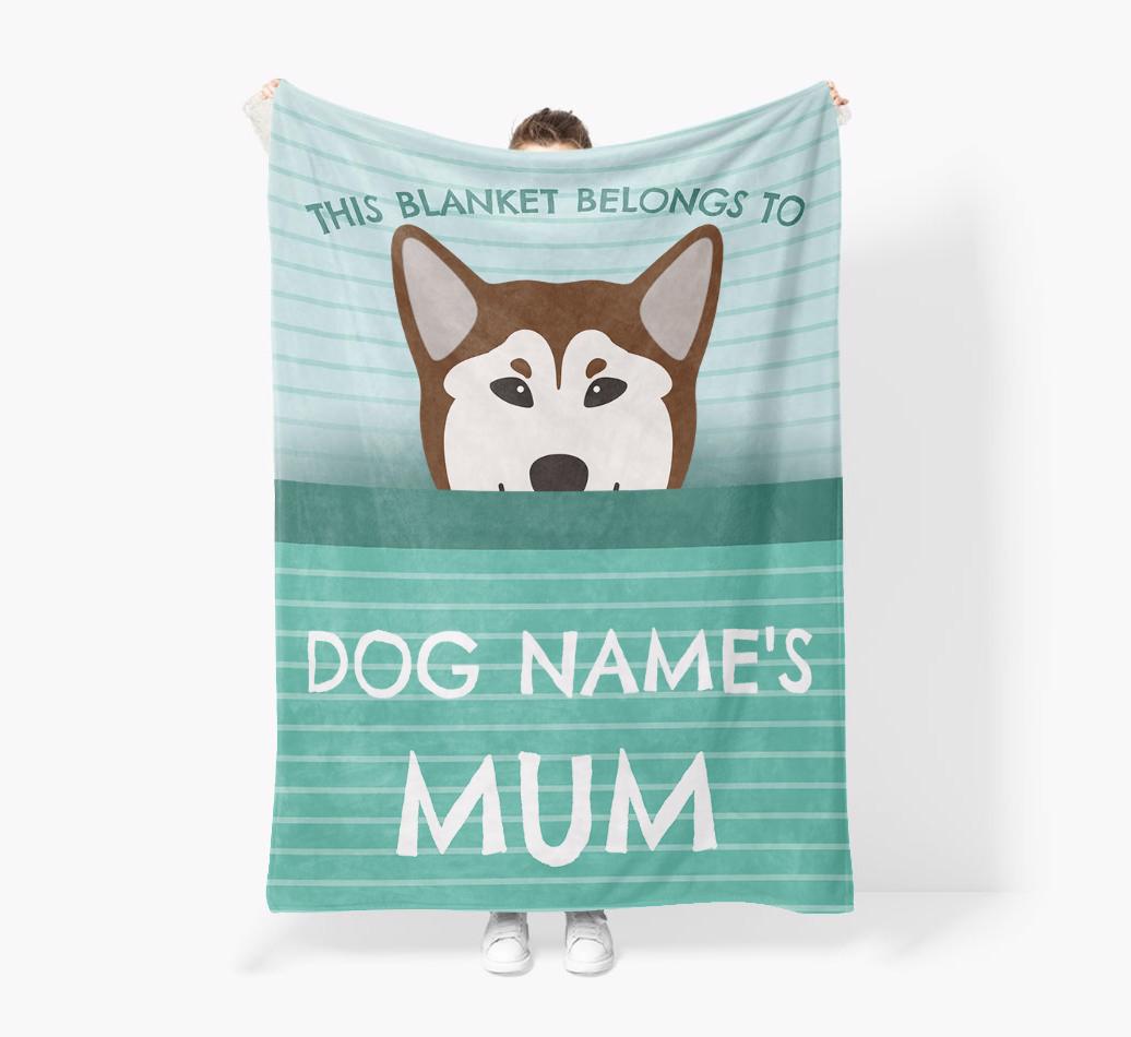 'This Blanket Belongs To...' - Personalized {breedFullName} Blanket: Premium Sherpa Fleece