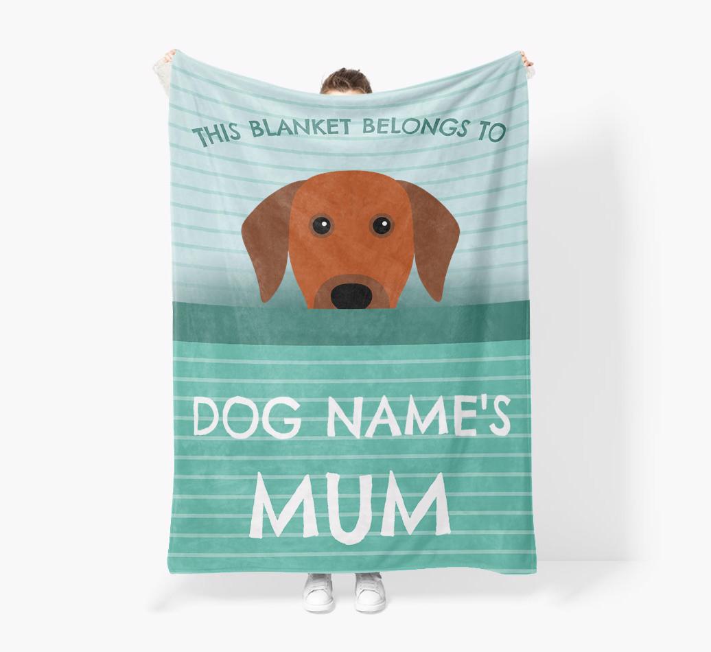 'This Blanket Belongs To...' - Personalized {breedFullName} Blanket: Premium Sherpa Fleece
