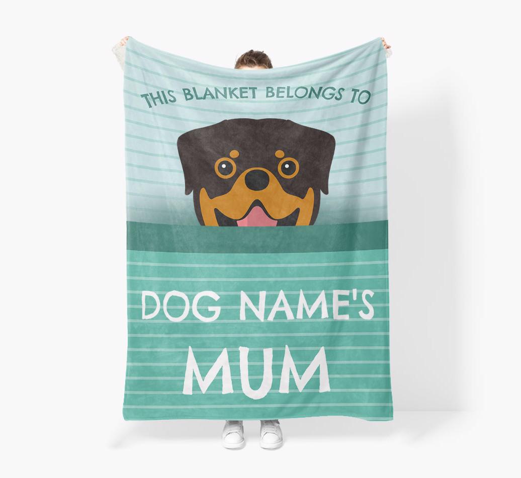 'This Blanket Belongs To...' - Personalized {breedFullName} Blanket: Premium Sherpa Fleece