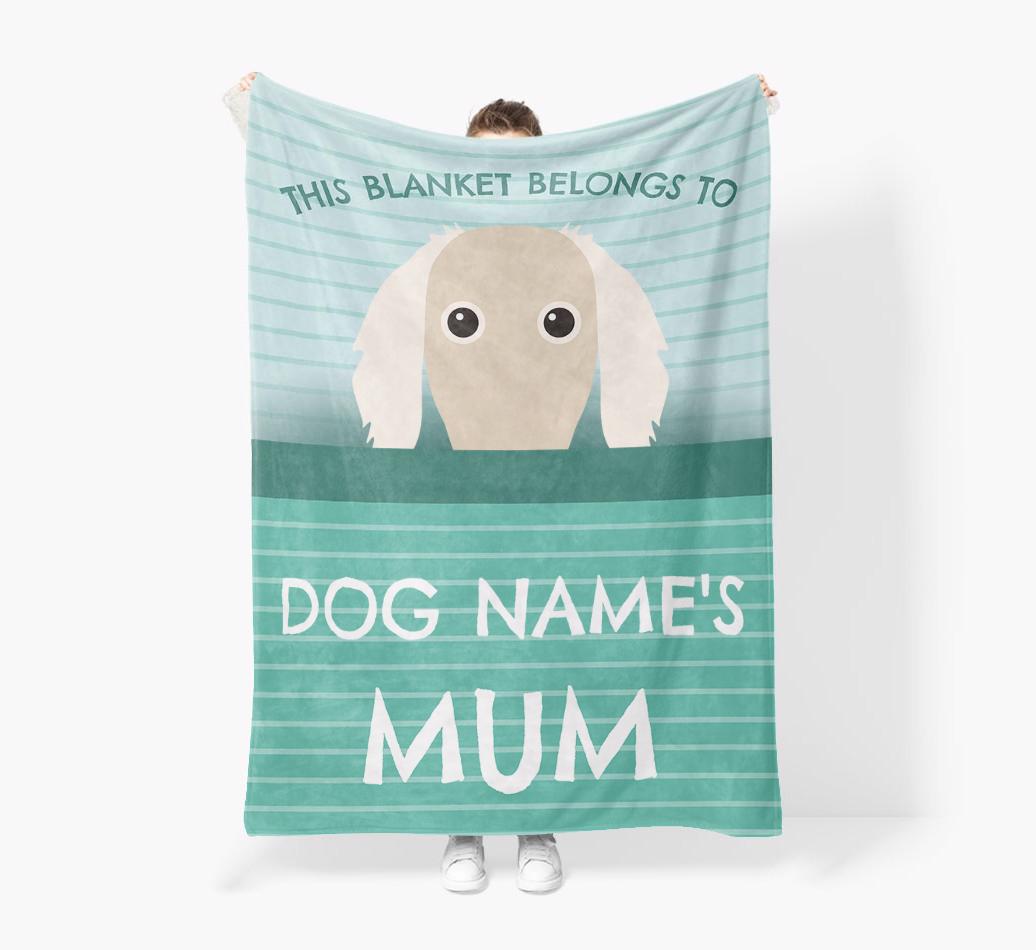 'This Blanket Belongs To...' - Personalized {breedFullName} Blanket: Premium Sherpa Fleece