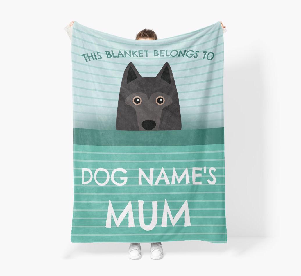 'This Blanket Belongs To...' - Personalized {breedFullName} Blanket: Premium Sherpa Fleece