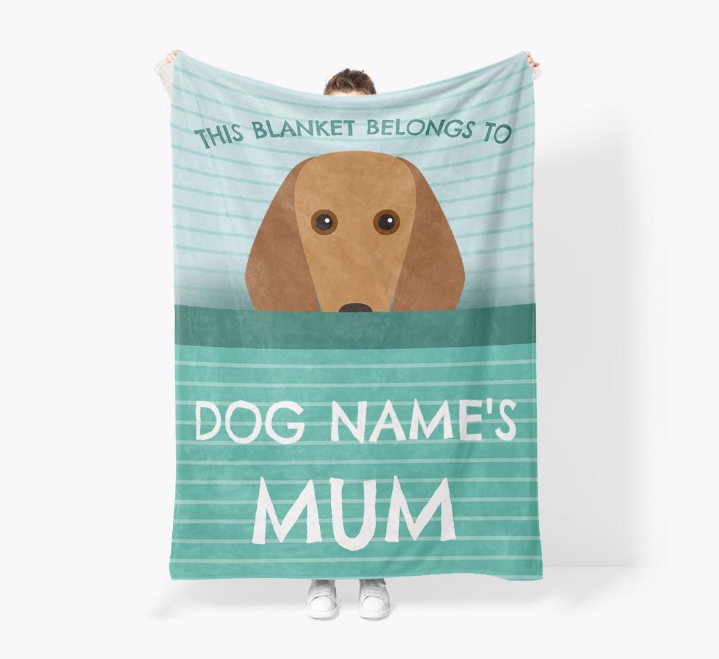 'This Blanket Belongs To...' - Personalized {breedFullName} Blanket: Premium Sherpa Fleece