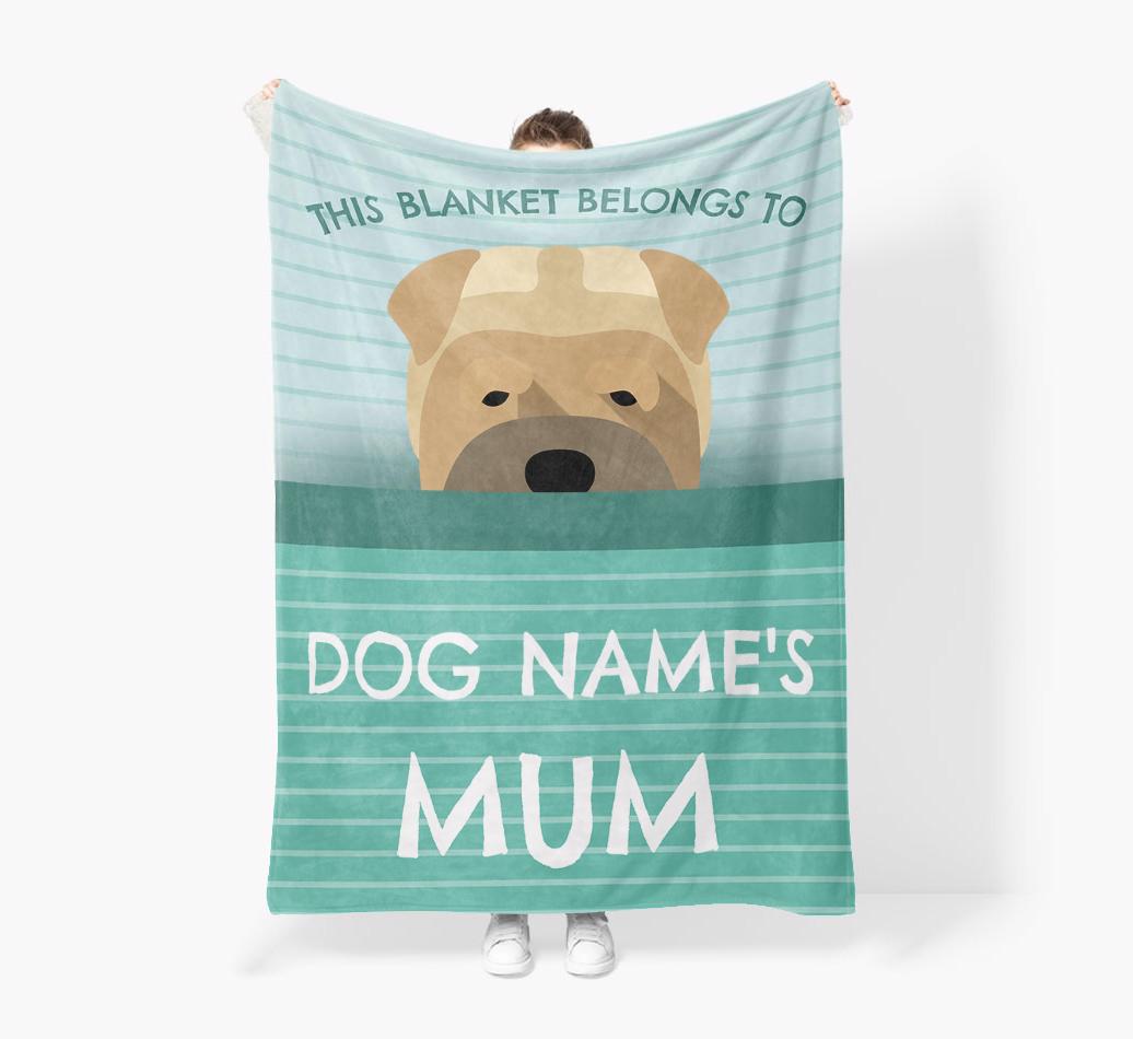 'This Blanket Belongs To...' - Personalized {breedFullName} Blanket: Premium Sherpa Fleece