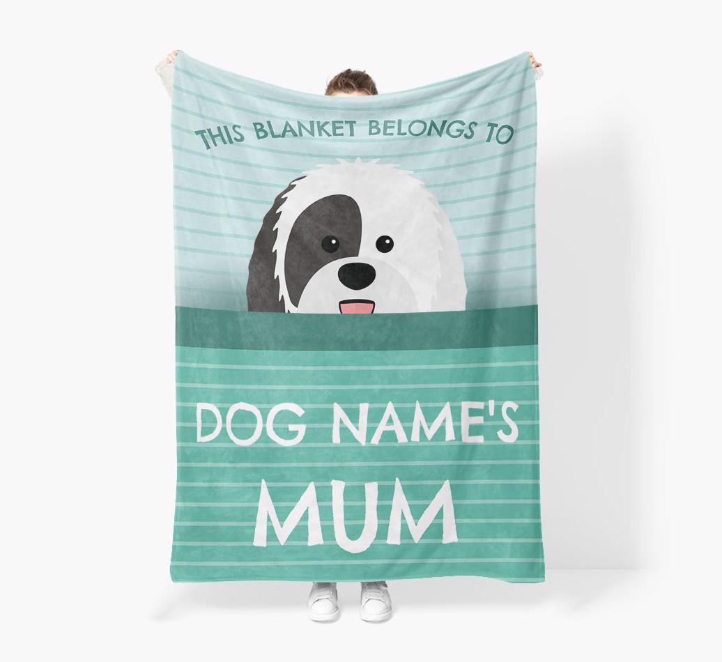 'This Blanket Belongs To...' - Personalized {breedFullName} Blanket: Premium Sherpa Fleece