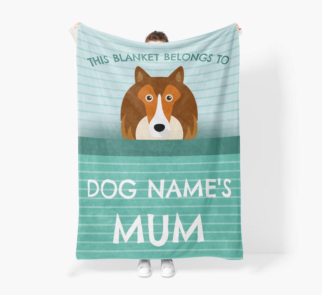 'This Blanket Belongs To...' - Personalized {breedFullName} Blanket: Premium Sherpa Fleece