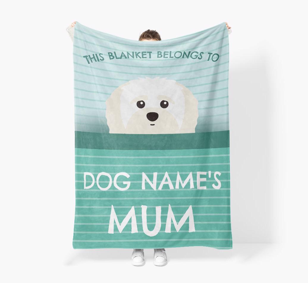 'This Blanket Belongs To...' - Personalized {breedFullName} Blanket: Premium Sherpa Fleece