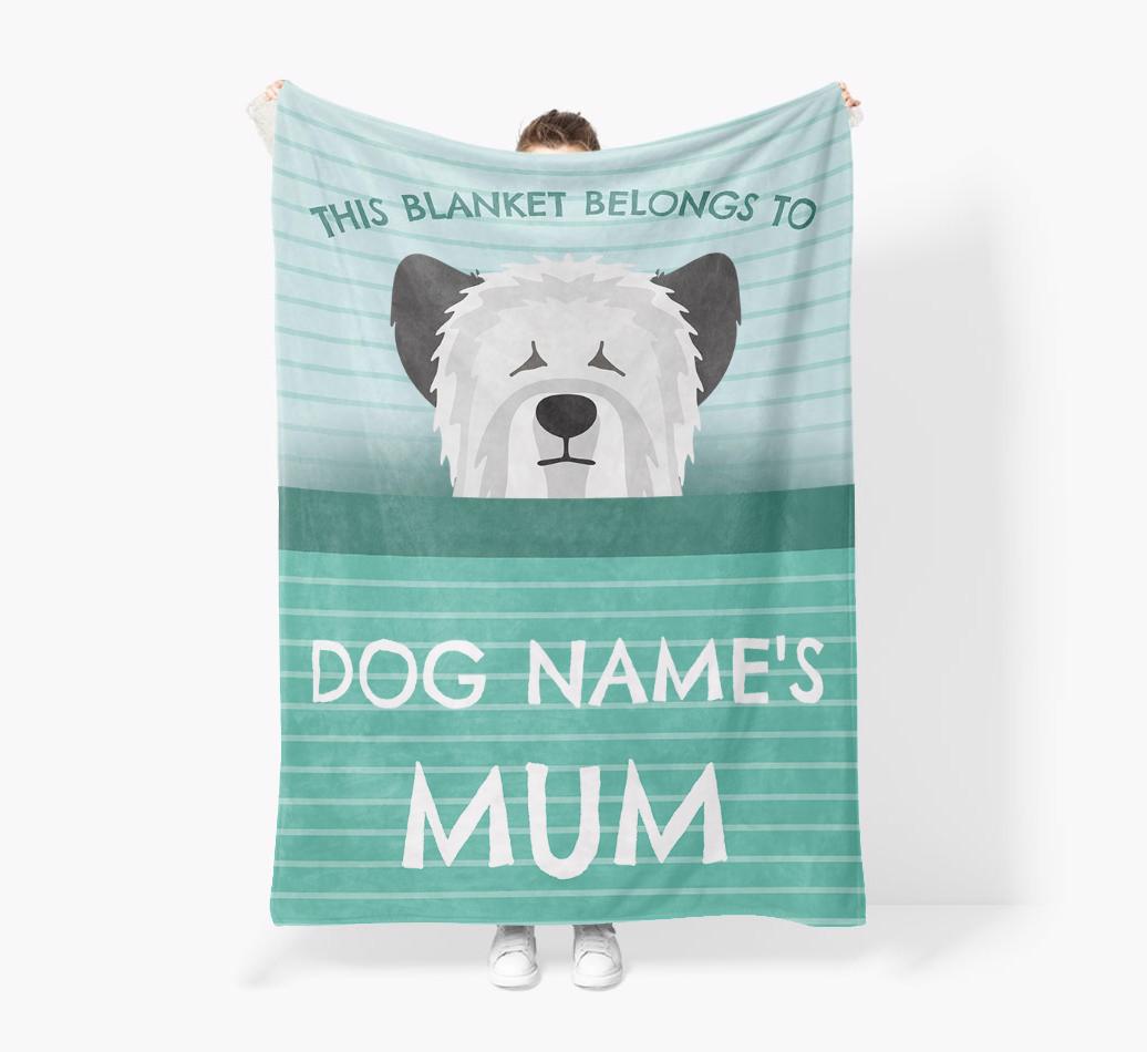 'This Blanket Belongs To...' - Personalized {breedFullName} Blanket: Premium Sherpa Fleece